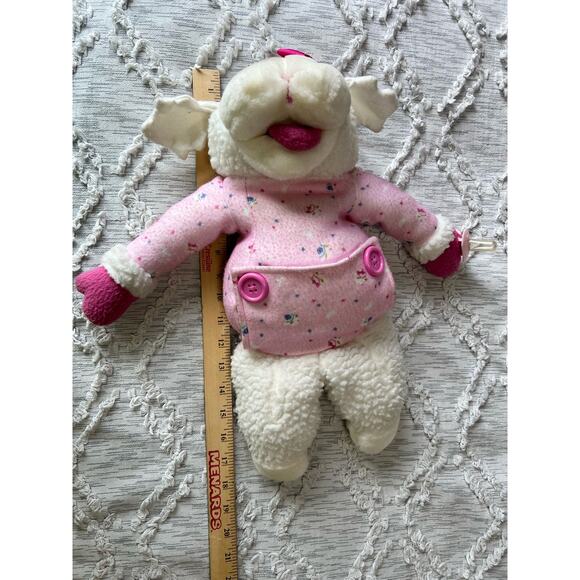 Baby Girl Lamb Chop Plush Hand Puppet 1990 Shari Lewis with Pacifier Pink Target - Picture 3 of 5